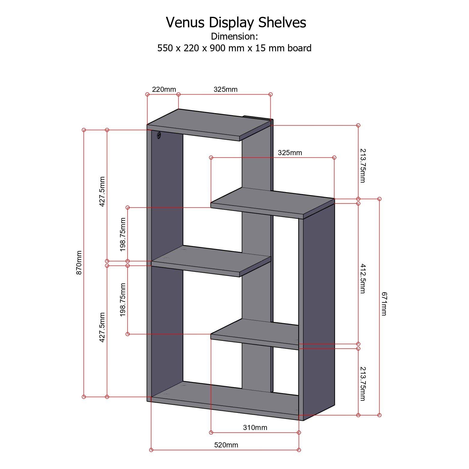 VENUS Display Shelves AF Home