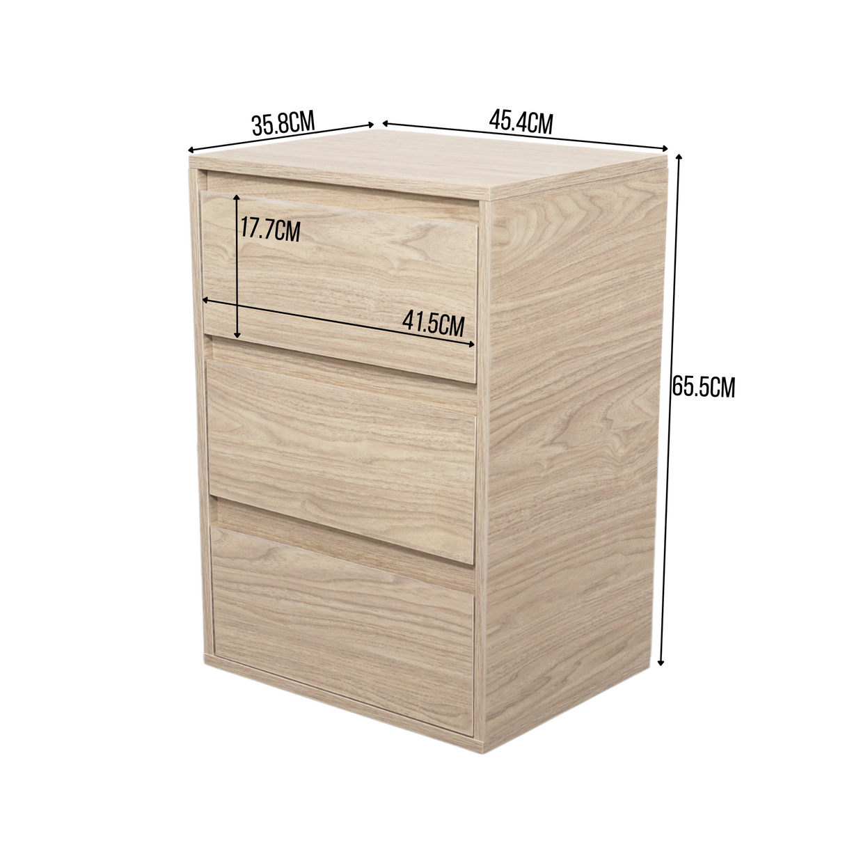 NAOMI 3-Drawer Side Table Affordahome