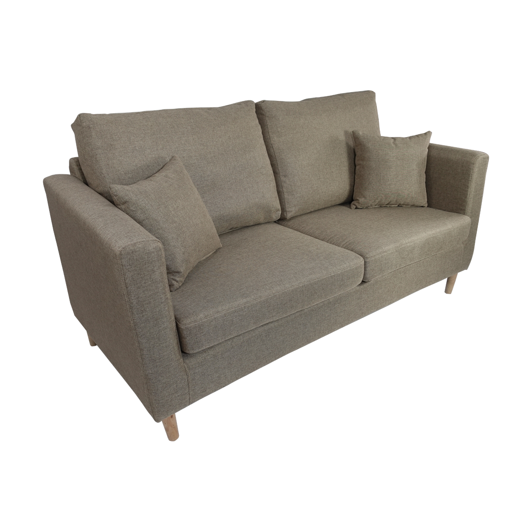 SANDY 2-Seater Fabric Sofa with Pillows Affordahome