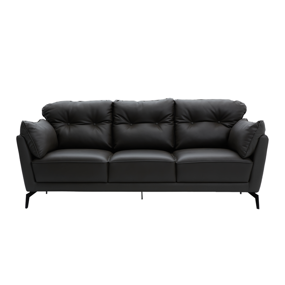 WILLY 3-Seater Leather Sofa Furnigo
