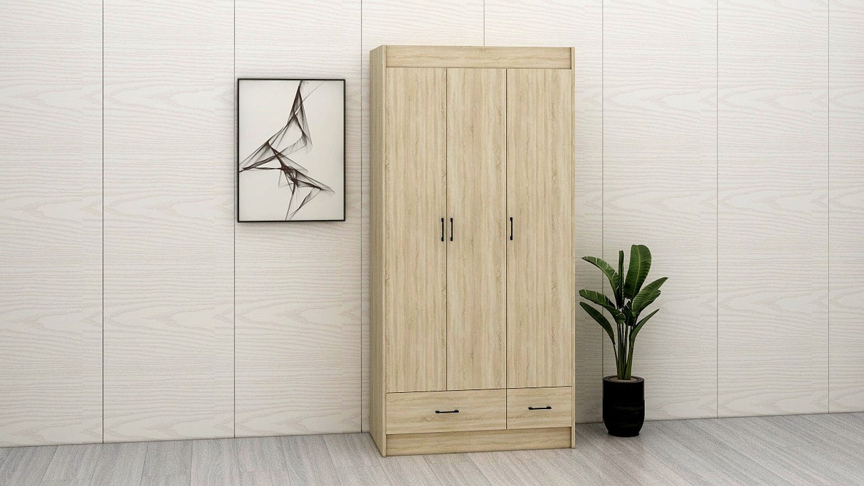 CARMINE 3 Door Wardrobe Furnigo