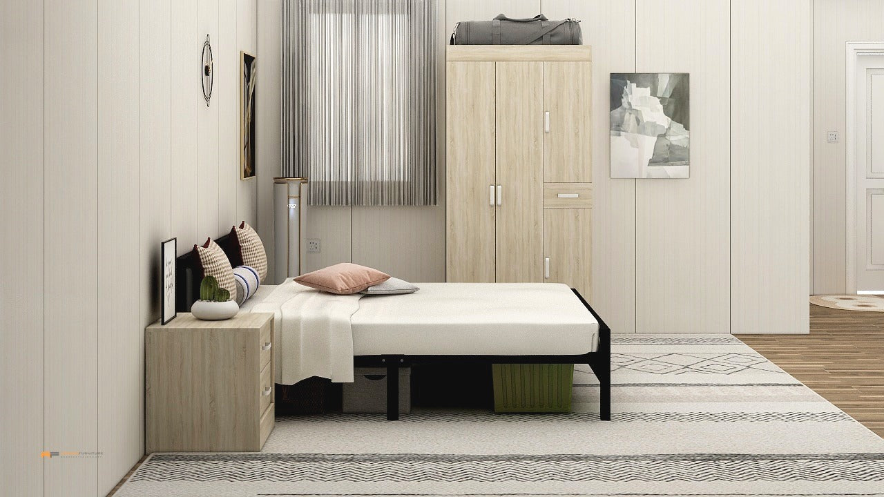 JAMES Single Metal Bed Frame AF Home
