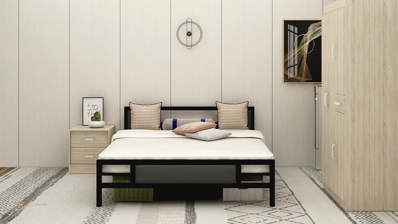 JAMES Single Metal Bed Frame AF Home