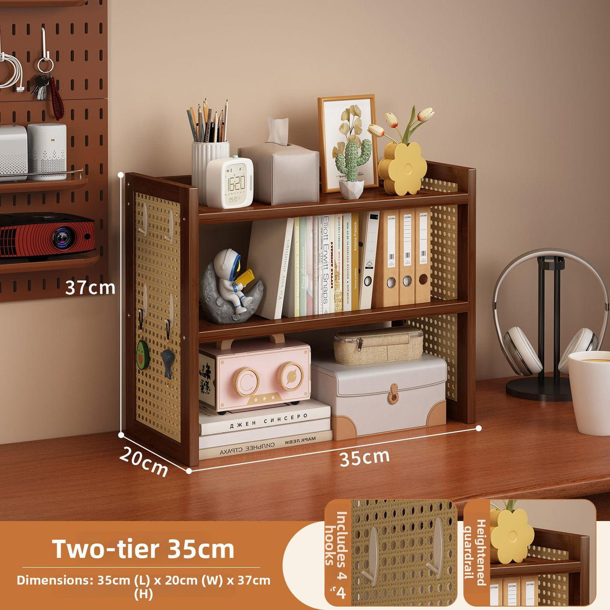 Timberra - Miracle - DeskMate Bookshelf Storage Rack - Office / Study Timberra