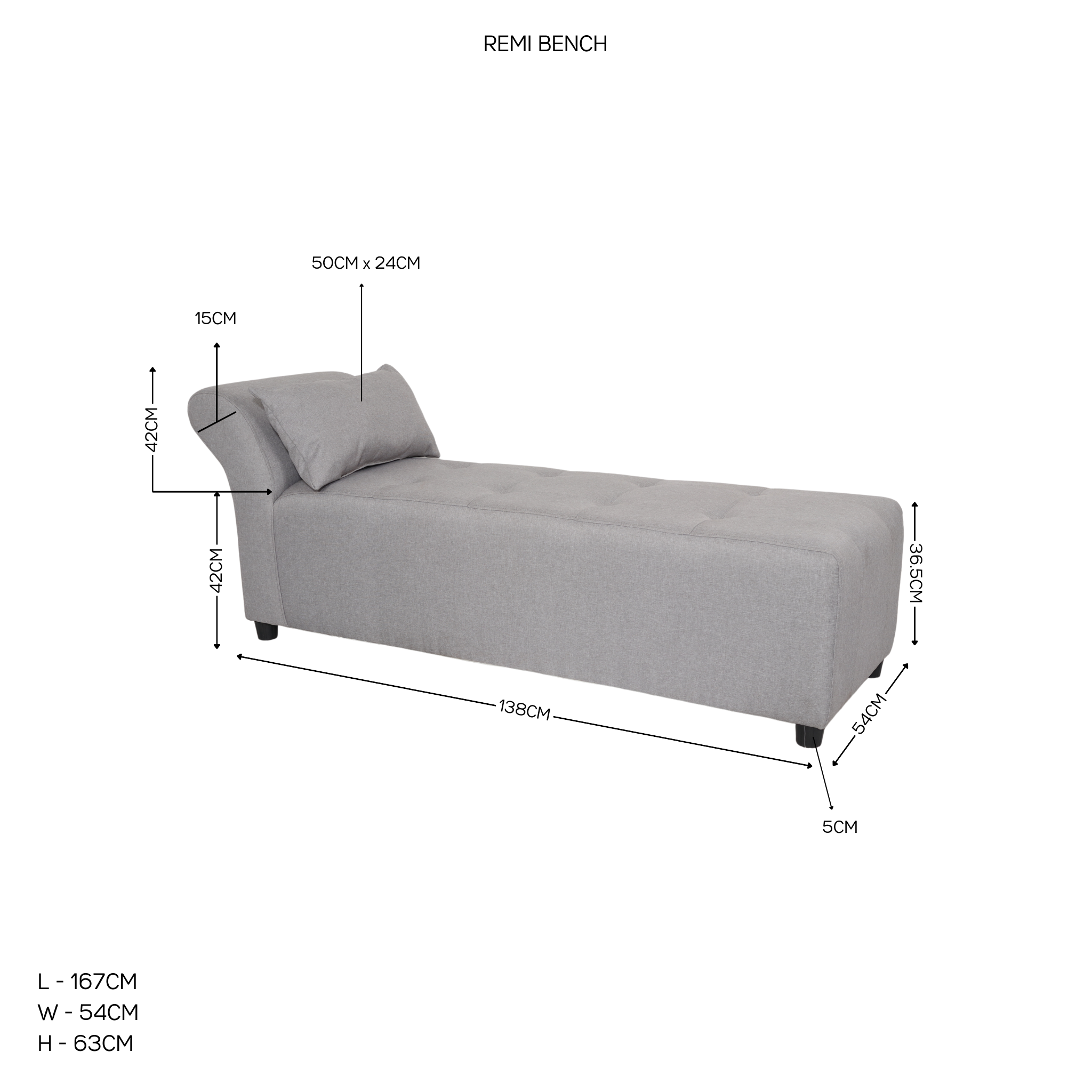 REMI Bench (Leather Sofa) AF Home