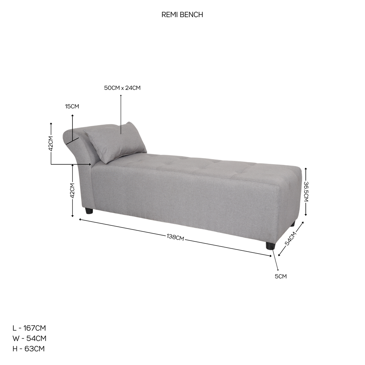 REMI Bench (Leather Sofa) Affordahome