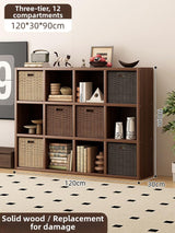 Timberra - Merry02 - LatticeWood Floor-Standing Storage Rack - Living Room Timberra