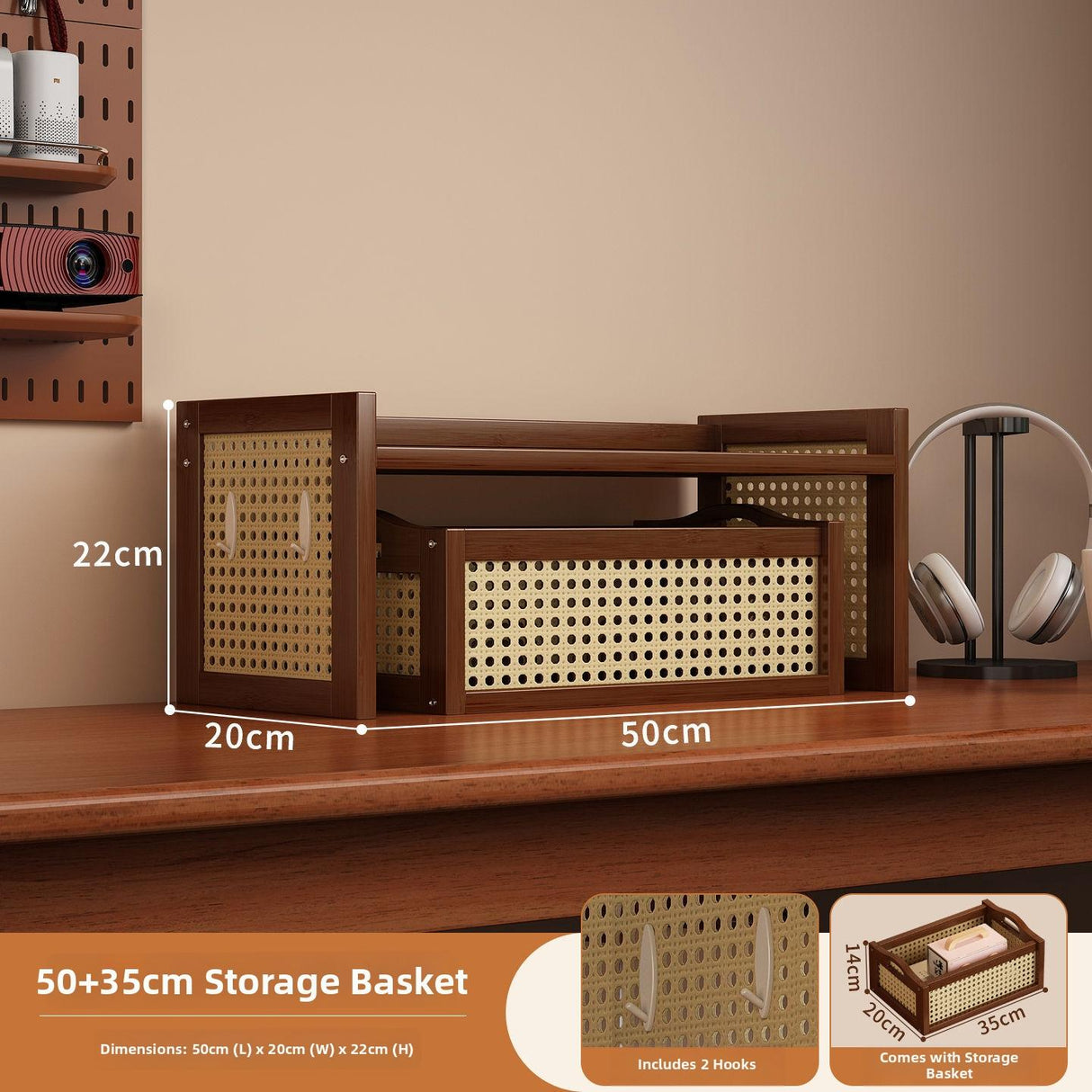 Timberra - Miracle - DeskMate Bookshelf Storage Rack - Office / Study Timberra