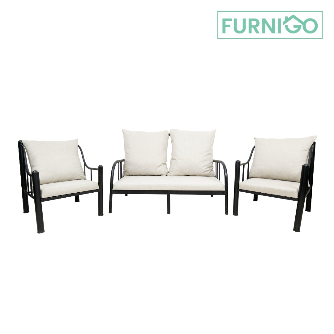 JAGGER 2-1-1 Metal Sofa Set Affordahome