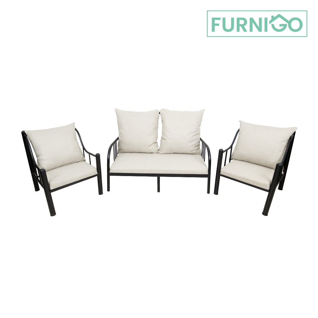 JAGGER 2-1-1 Metal Sofa Set Affordahome