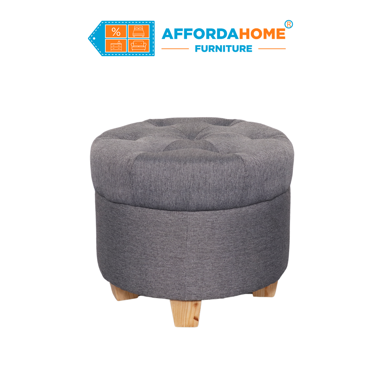 SHIEM Fabric Ottoman Affordahome