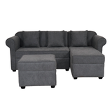 Rome L-Shape Fabric Sofa