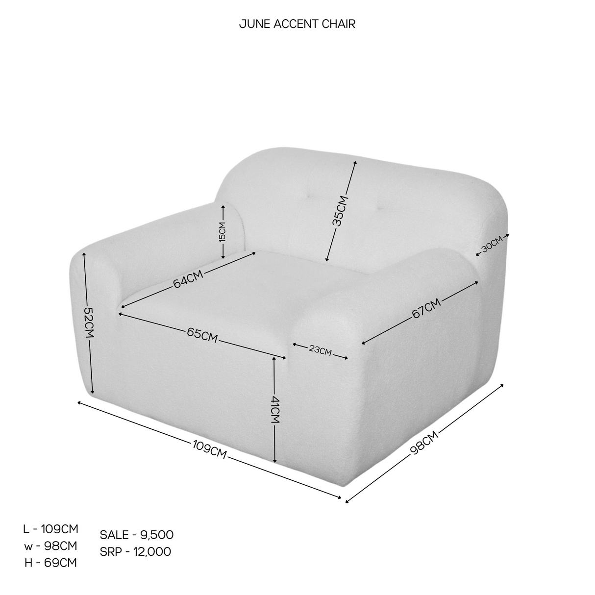 JUNE Accent Fabric Chair Furnigo