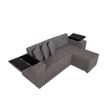 MASON Fabric Sofa with Armrest Storage Affordahome