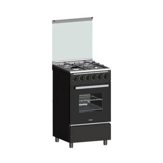HAIER - HFS-504G63GOBS ; 50 cm. 4 Gas Burners with 62 L. Double Burner Gas Oven Cooking Range AF Home