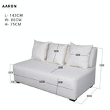 AARON 2-Seater Fabric Sofa Affordahome