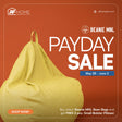 Loki Large Teardrop Bean Bag - Free 2pcs Small Bolster Pillows (PAYDAY SALE) AF Home