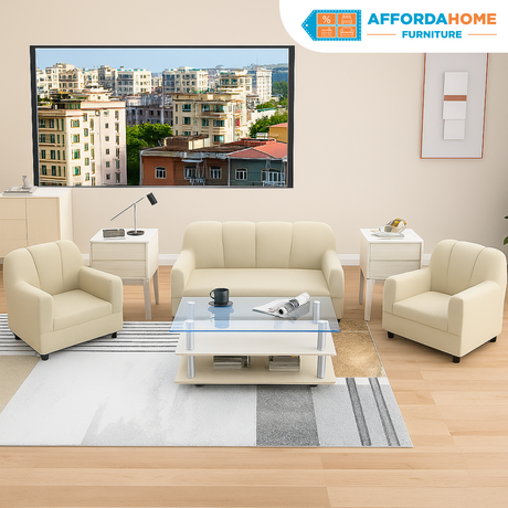 BERN 2-1-1 Fabric Sofa Set Affordahome