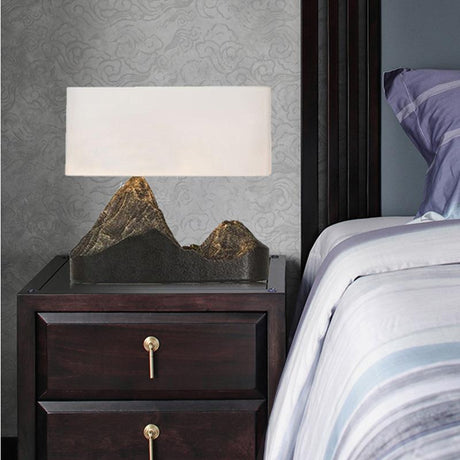Milano Glow - Aston - N804 - Zen Mountain Table Lamp with Creative Resin Design, Warm LED Ambient Lighting for Calm and Artistic Spaces - Bedroom / Bedside / Study / Living Room Milano