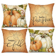 Looma Autumn - Pumpkin & Maple Leaf Pillow Cover | Thanksgiving Farmhouse Decorative Cushion - Sofa & Living Room Looma