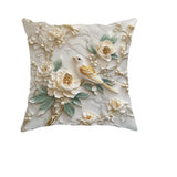 Looma Floral - Bird Linen Pillow Cover | Spring Farmhouse Decorative Cushion - Sofa, Bed & Living Room Looma