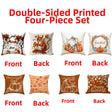 Looma Lex - Autumn Pumpkin Double-Sided Throw Pillow Cover – Farmhouse Fall Decorative Cushion - Sofa, Bed & Home Décor Looma