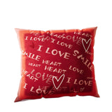 Looma Cupid - Valentines Love Pillow Cover – Romantic Red Cushion Case with “Happy Love” Print - Sofa, Wedding & Home Decor Looma