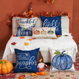 Looma Cozy - Autumn Pumpkin Pillow Cover – Cozy Thanksgiving Cushion Case - Sofa, Living Room & Home Decor Looma