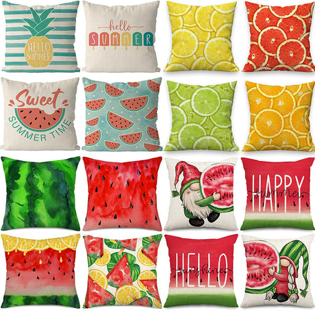 Looma Citrus - Summer Fruit Pillow Cover – Fresh Printed Cushion Case - W0065 - Sofa, Bed & Home Decor Looma