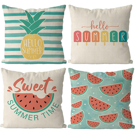 Looma Citrus - Summer Fruit Pillow Cover – Fresh Printed Cushion Case - W0065 - Sofa, Bed & Home Decor Looma