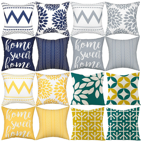 Looma Geo - Modern Geometric Linen Pillow Cover – Minimalist Cushion Case - W0071 - Sofa, Car, Office & Home Decor Looma