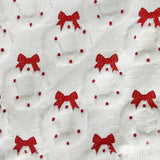 Looma Retro - Christmas Plush Pillow Cover – Embroidered Garland & Bow Cushion Case - Sofa & Holiday Home Decor Looma