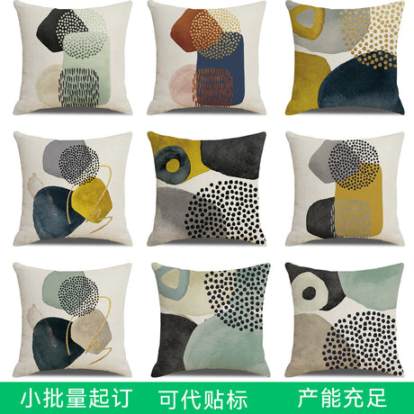Looma Velora - Morandi Abstract Linen Pillow Cover – Soft Neutral Cushion Case - Sofa, Bed & Modern Home Decor Looma