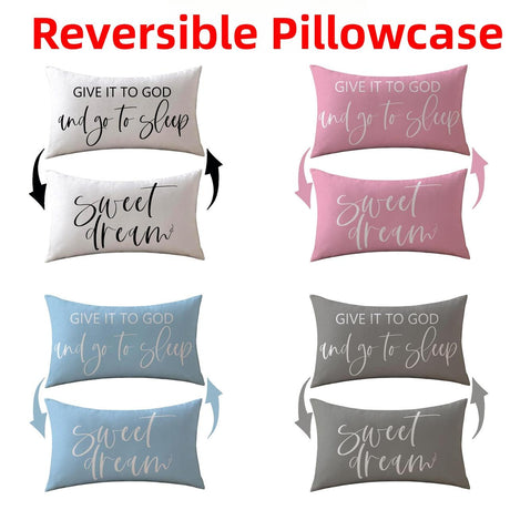 Looma Faith - Double-Sided Letter Print Throw Pillow Cover – Decorative Cushion for Sofa, Living Room & Car Lumbar Support Looma