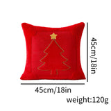 Looma Pilloza - Christmas Tree Embroidered Pillow Cover – Stereo Star Decorative Cushion for Living Room Sofa & Party Decor - Living Room, Bedroom, Sofa Area Looma