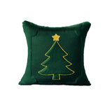 Looma Pilloza - Christmas Tree Embroidered Pillow Cover – Stereo Star Decorative Cushion for Living Room Sofa & Party Decor - Living Room, Bedroom, Sofa Area Looma