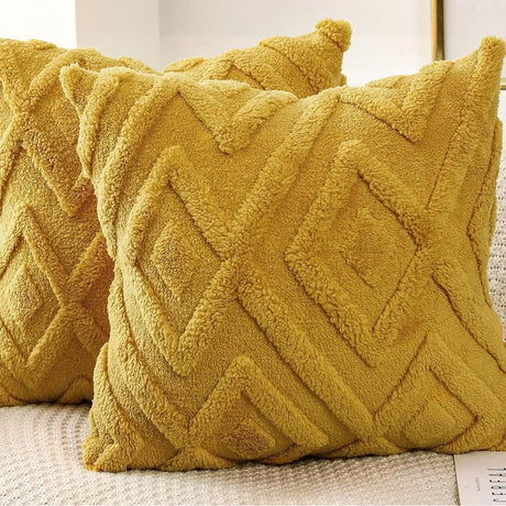 Looma Pilloft - Scandinavian Solid Color Geometric Pillow Cover – Modern Square Cushion for Living Room Sofa & Office Backrest - Living Room, Office, Sofa Area Looma