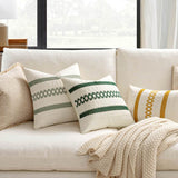 Looma Pilora - American Bohemian Splicing Tassel Pillow Case – Decorative Cushion for Living Room Sofa & Home Styling - Living Room, Bedroom, Sofa Area Looma