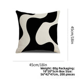 Looma Snuzu - Black & White Geometric Print Pillowcase – Modern Decorative Cushion for Sofa Living Room & Bedside Styling - Living Room, Bedroom, Sofa Area Looma