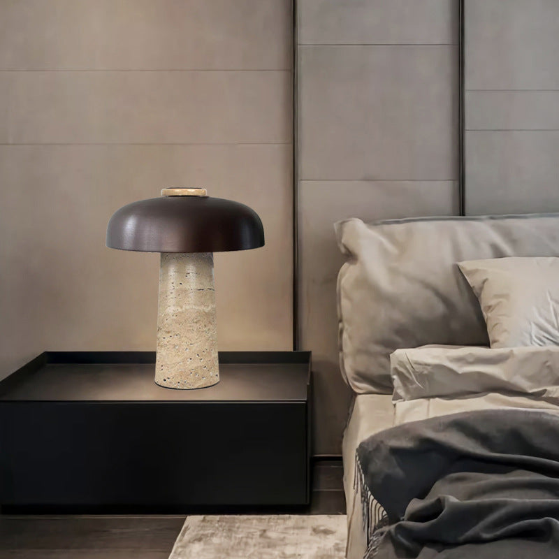 Milano Glow - Aero - N101 - Quiet Luxury Natural Yellow Cave Stone Table Lamp with Elegant Designer Finish, Warm Ambient Lighting for Sophisticated Spaces - Living Room / Bedroom / Bedside / Office Milano