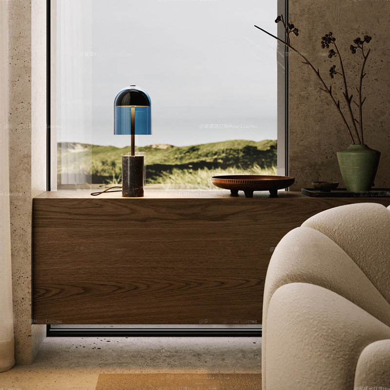 Milano Glow - Arlo - N192 - Italian Marble Table Lamp with High-End Designer Finish, Elegant Ambient Lighting for Luxurious and Modern Interiors -Master Bedroom / Living Room / Study / Bedside Milano