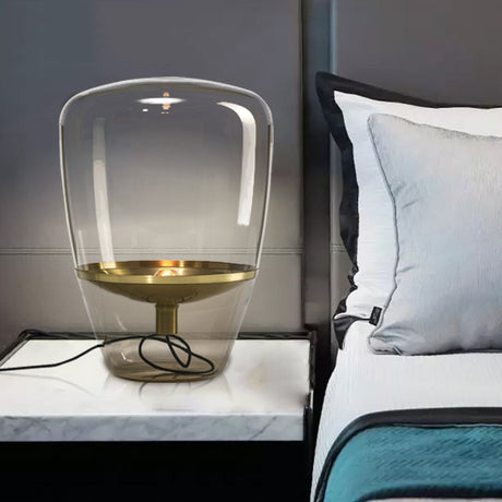Milano Glow - Auron - N513 - Modern Minimalist Glass Table Lamp with Designer Aesthetic, Elegant Ambient Lighting for Contemporary Spaces - Living Room / Bedroom / Bedside / Hotel / Club Milano