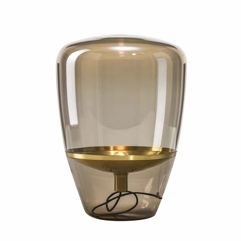 Milano Glow - Auron - N513 - Modern Minimalist Glass Table Lamp with Designer Aesthetic, Elegant Ambient Lighting for Contemporary Spaces - Living Room / Bedroom / Bedside / Hotel / Club Milano