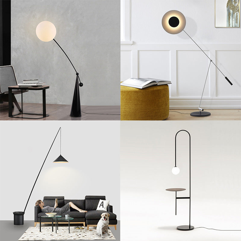 Milano Glow - Aerisio - Nl121 - Nordic Fisherman Floor Lamp with Sculptural Designer Form, Artistic Ambient Lighting for Modern Statement Interiors - Living Room / Bedroom / Sofa Area / Model Room Milano