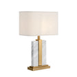 Milano Glow - Aeson - N149 - American-Style Minimalist Marble Table Lamp with Modern LED Design, Elegant Ambient Lighting for Stylish Interiors - Living Room / Bedroom / Bedside / Study Milano