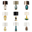 Milano Glow - Arixel - N701 Glaze - Post-Modern Nordic Fabric and Crystal Glass Table Lamp with Light Luxury Designer Style, Soft Ambient Lighting for Elegant and Cozy Spaces - Living Room / Bedroom / Bedside / Study Milano