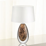 Milano Glow - Arixel - N701 Glaze - Post-Modern Nordic Fabric and Crystal Glass Table Lamp with Light Luxury Designer Style, Soft Ambient Lighting for Elegant and Cozy Spaces - Living Room / Bedroom / Bedside / Study Milano