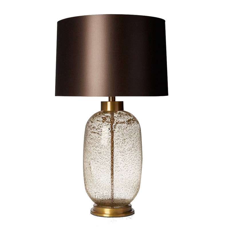 Milano Glow - Arixel - N701 Glaze - Post-Modern Nordic Fabric and Crystal Glass Table Lamp with Light Luxury Designer Style, Soft Ambient Lighting for Elegant and Cozy Spaces - Living Room / Bedroom / Bedside / Study Milano