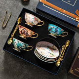 CUPURA Yaro - Elegant Coffee Cup & Saucer Set - Aesthetic Afternoon Tea Gift for Her with Box CUPURA