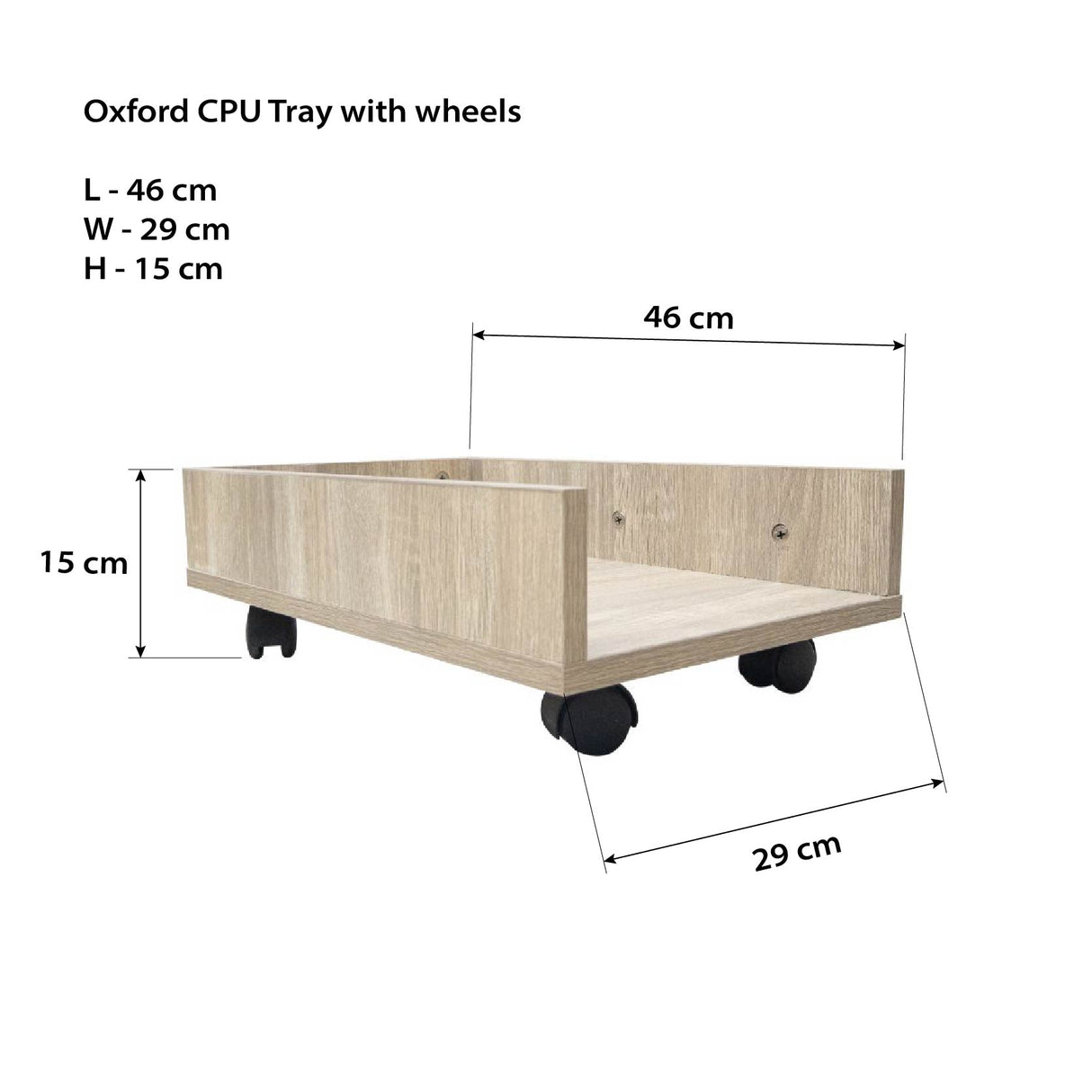 OXFORD CPU Tray with wheels Affordahome